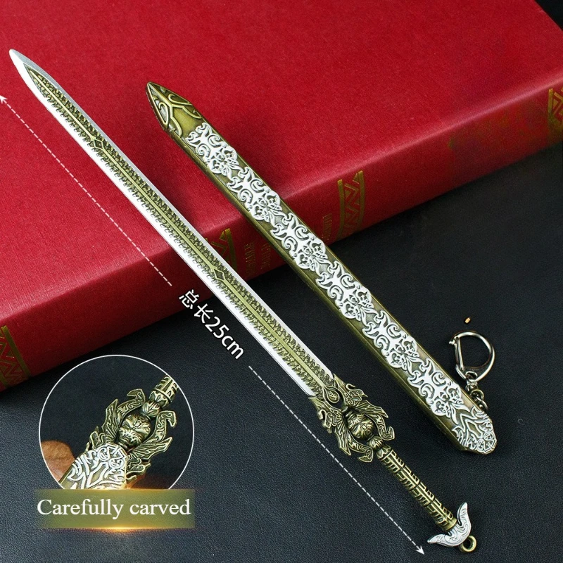25 سنتيمتر/9.84in أنيمي الطرفية سلاح معدني نموذج لي جينغلونغ الحكمة السيف سبيكة حلية جمع هدايا للبنين لعبة سطح المكتب #2