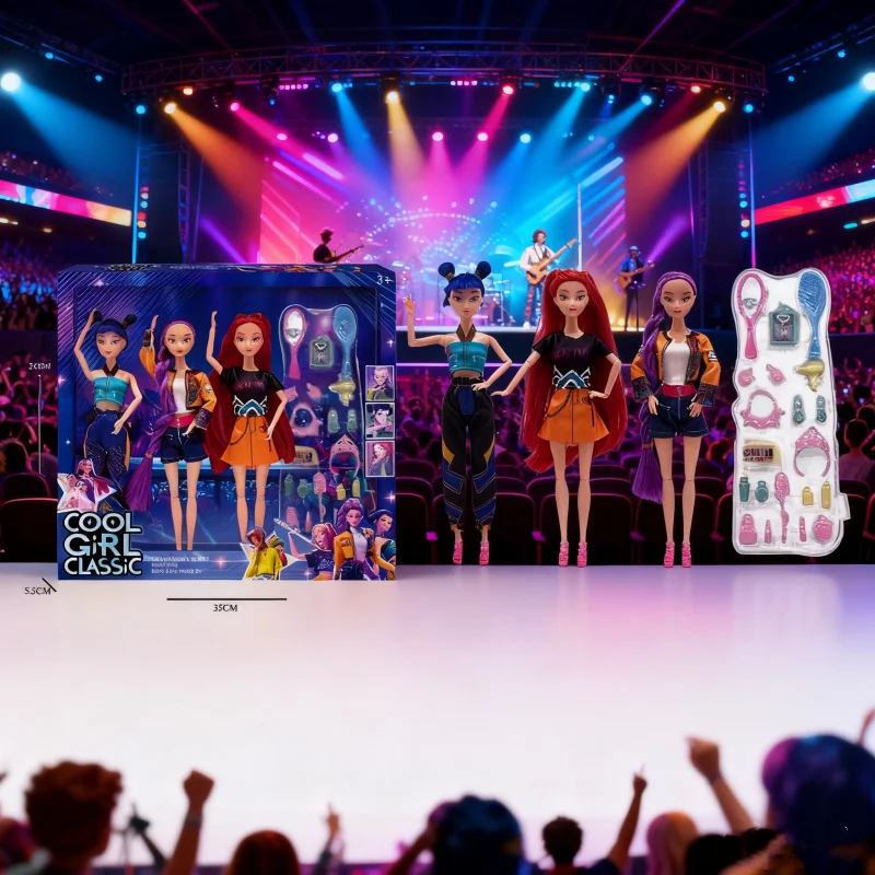 2025 Kpop شيطان الصيادين دمية فينيل رومي ميرا زوي عمل أرقام أنيمي جمع نموذج ديكور الحفلات لعبة أطفال بنات هدية الكريسماس #1