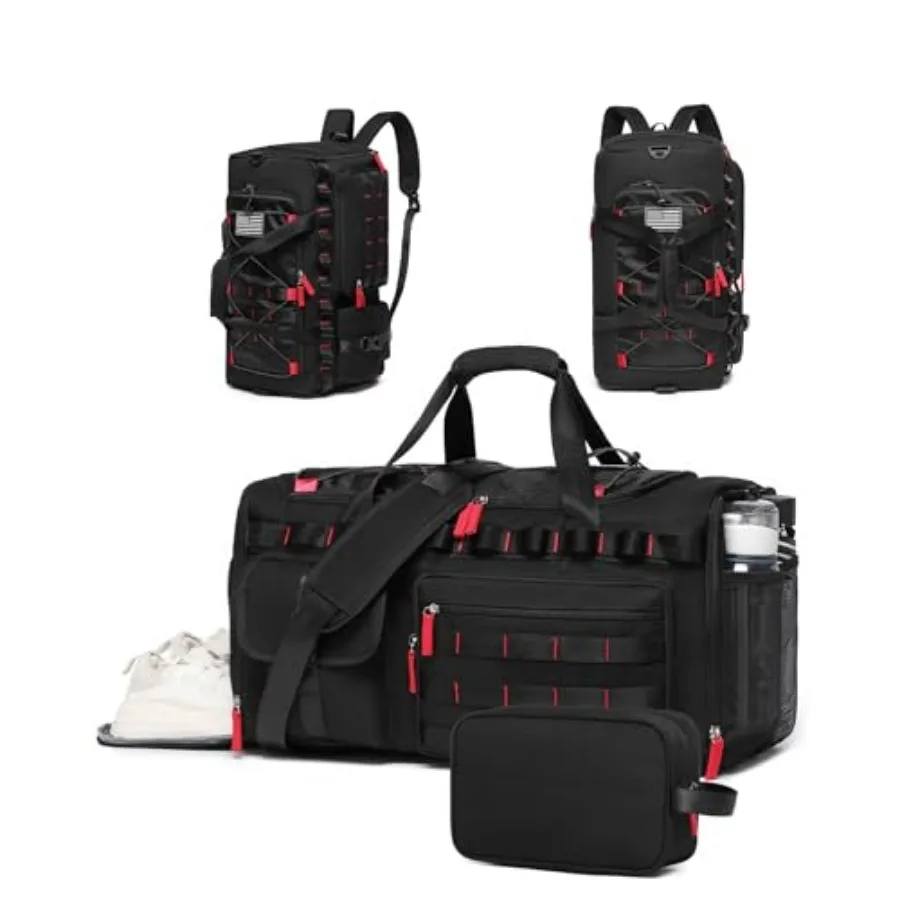 

Gym Bags for Men and Women, 45L Travel Duffle Sports Backpack with Shoes and Laptop Compartment, Large Workout Carry On Bag Wee