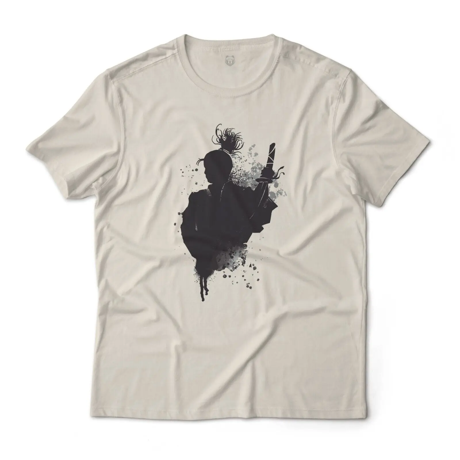 

Ink Wash Samurai Art Aesthetic Graphic T-Shirt Lightweight Cotton Tee