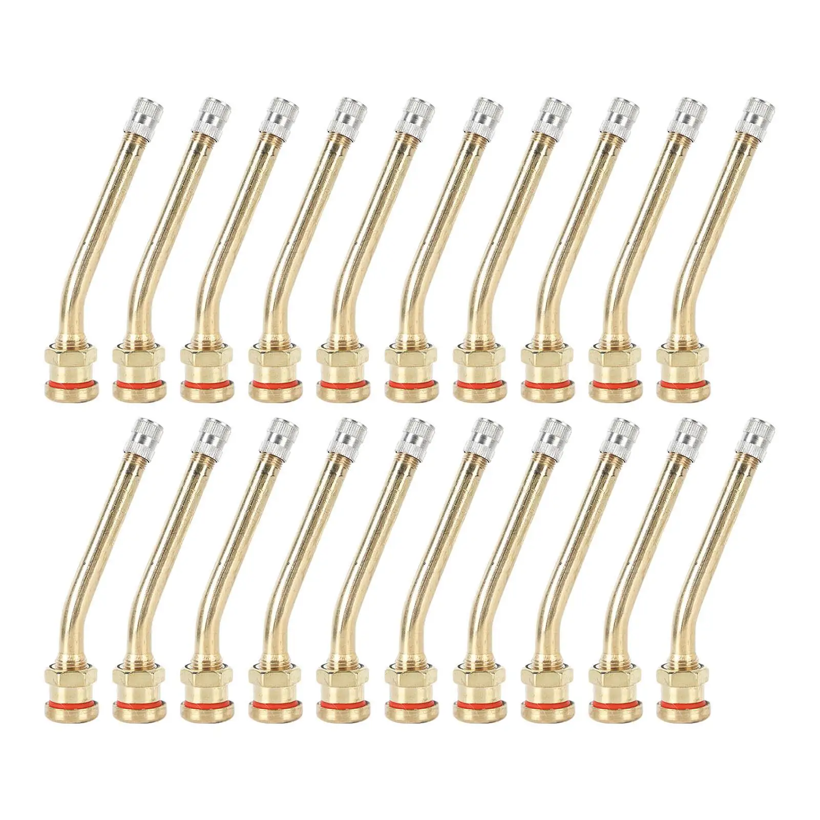 

20PCS Copper Tire Stems - Rust-Resistant, Excellent Sealing for Trucks, Trailers & RVs