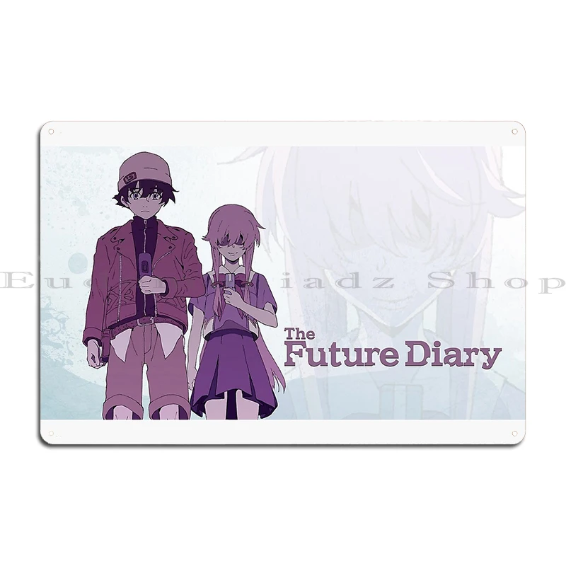 Yuno Gasai Mirai Nikki Future Diary Cover Desolation Anime graphic from future diary Metal Cinema Designing Tin Sign Poster