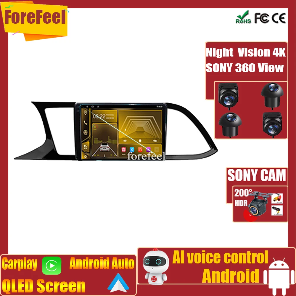 DVD 7862 For Seat Leon 3 2012 - 2020 Monitor Android Car Buletooth Vehicle Video High-performance Navigation Auto Screen Stereo