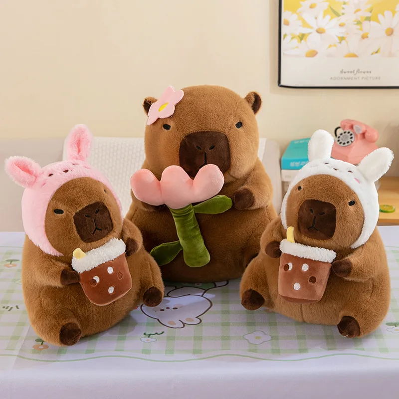 

Capybara New Cartoon Cute Transformation Plush Toy Series Home Car Cushion Pillow Doll Children's and Girls' Festival Gift