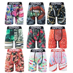 OZPSD Sexy Men Underwear Boxers Cueca Male Panty Lingerie Men Underpants Boxershorts Plus Size Breathable Print Man Boxer Briefs