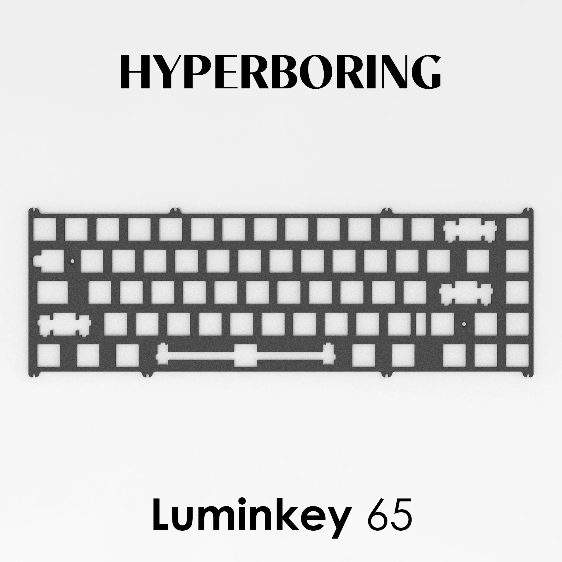 Клавиатурные пластины Luminkey 65 FR4 из алюминия и углеродного волокна (для крепления на пластине и стабилизатора на печатной плате)