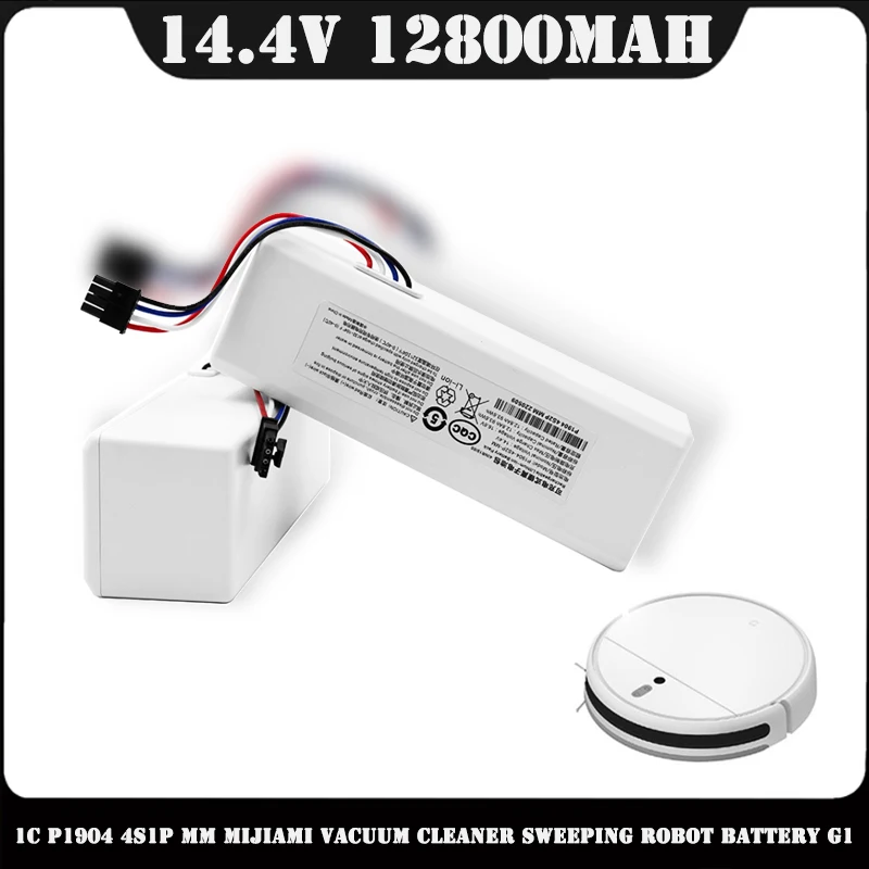 

2024 NEW 12800mAh 14.4V Lithium-Ion Replacement Battery for Xiaomi Sweeping Robot p1904 4s1p mm battery