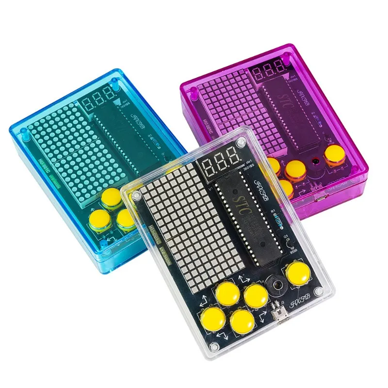

Upgraded Pixel Game Console Electronic DIY Kit Tetris Classic Game Handheld Welding Practice