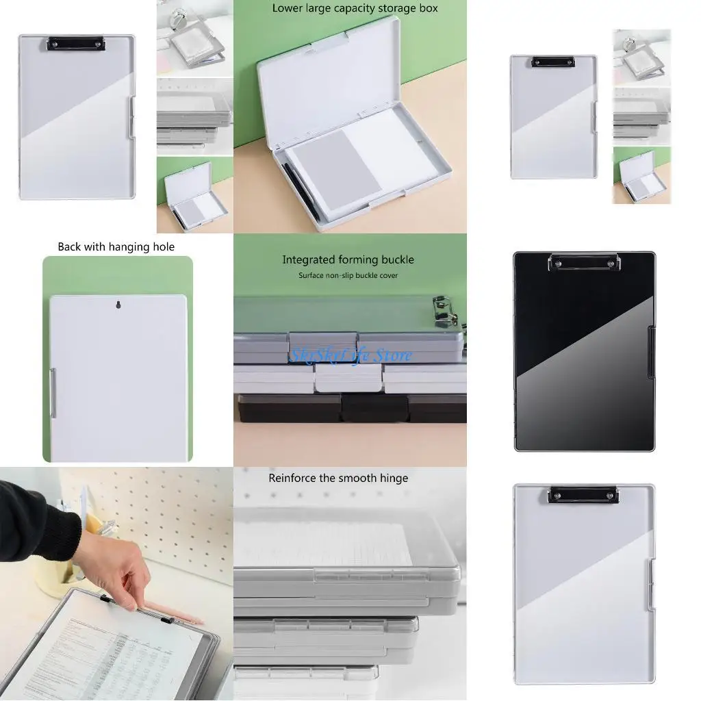 

E65E Clipboard with Pen Holder, Heavy Duty Storage Clipboard with Low Profile Clip