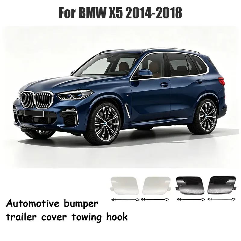 For BMW F15 X5 2014-2018 Car Rear Bumper Trailer Hook Tow Cover Cap Accessory Replacement