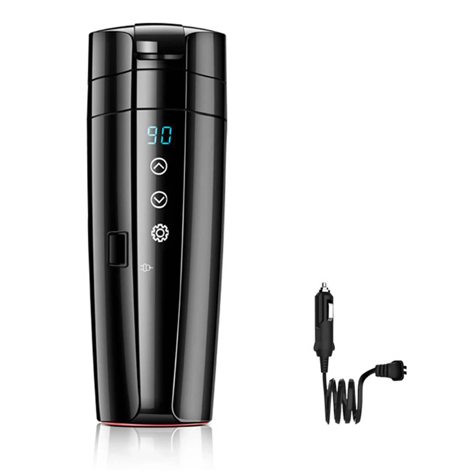 

12/24V Car Heating Cup 400mL Stainless Steel Heated Travel Mug Car Smart Temperature Control Electric Kettle for Coffee Tea Milk
