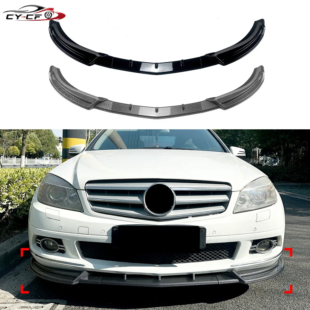 

For Mercedes-Benz C Class W204 S204 C200 C220 C250 AMG Line 2007-2011 Front Bumper Lip Diffuser Splitter Spoiler Body Kit Tuning