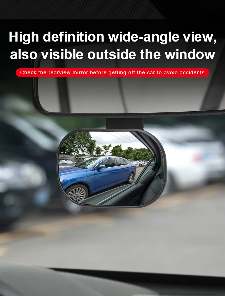 Neuer Auto-Rückspiegel, Weitwinkel-Sicherheitsspiegel für Windschutzscheiben, Kindersitze, klare Reflexion, 360-Grad drehbar, verstellbar – Detail 9