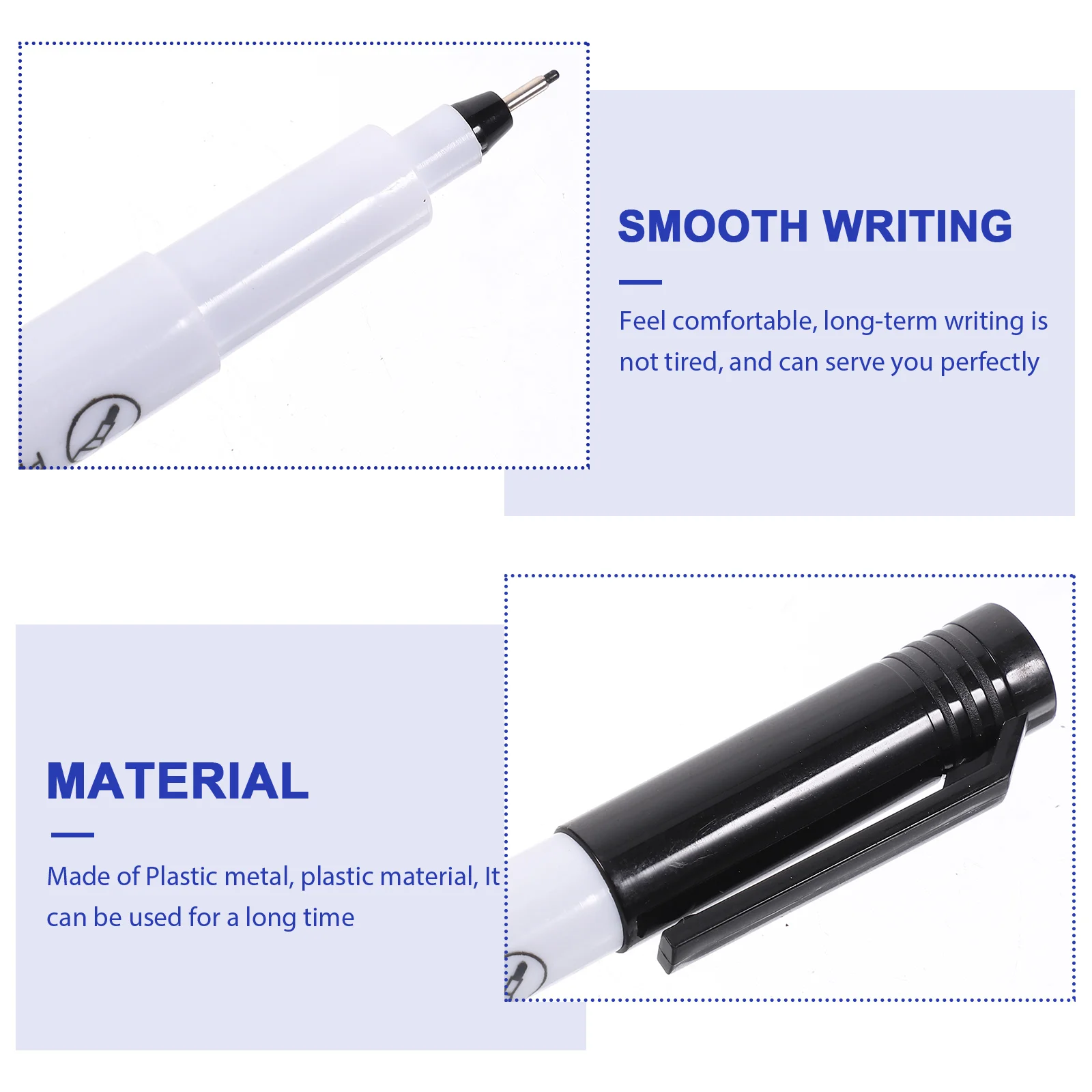 

10pcs Fine Supply Whiteboard Markers 0.5mm Marker Pen For School Black Dry Erase Pens for Office School Supplies