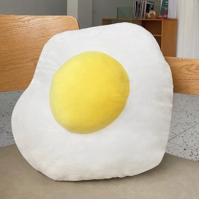 

Fried Eggs Shape Cushion Chic Pillow Stuffed Plush Fleece Doll Love Present Seat Cushion New Home Decoration Gift