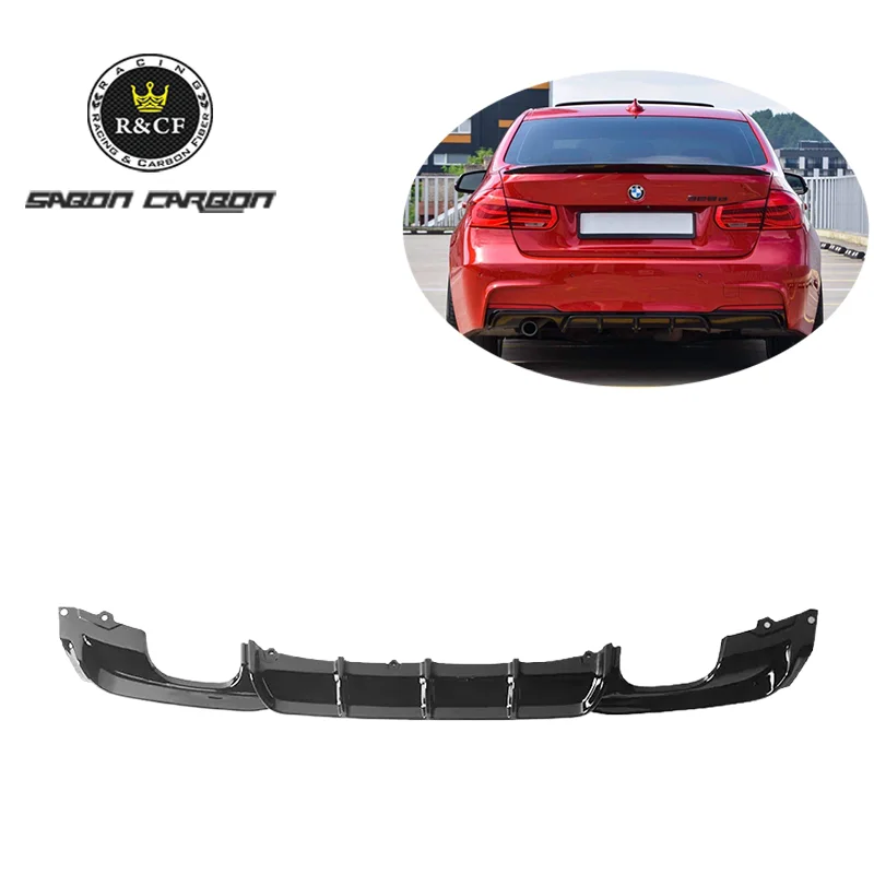 2013-2018 Rear Diffuser Carbon Fiber MP Style Rear Bumper Splitter Diffuser Lip 3 series F30 M-TECH