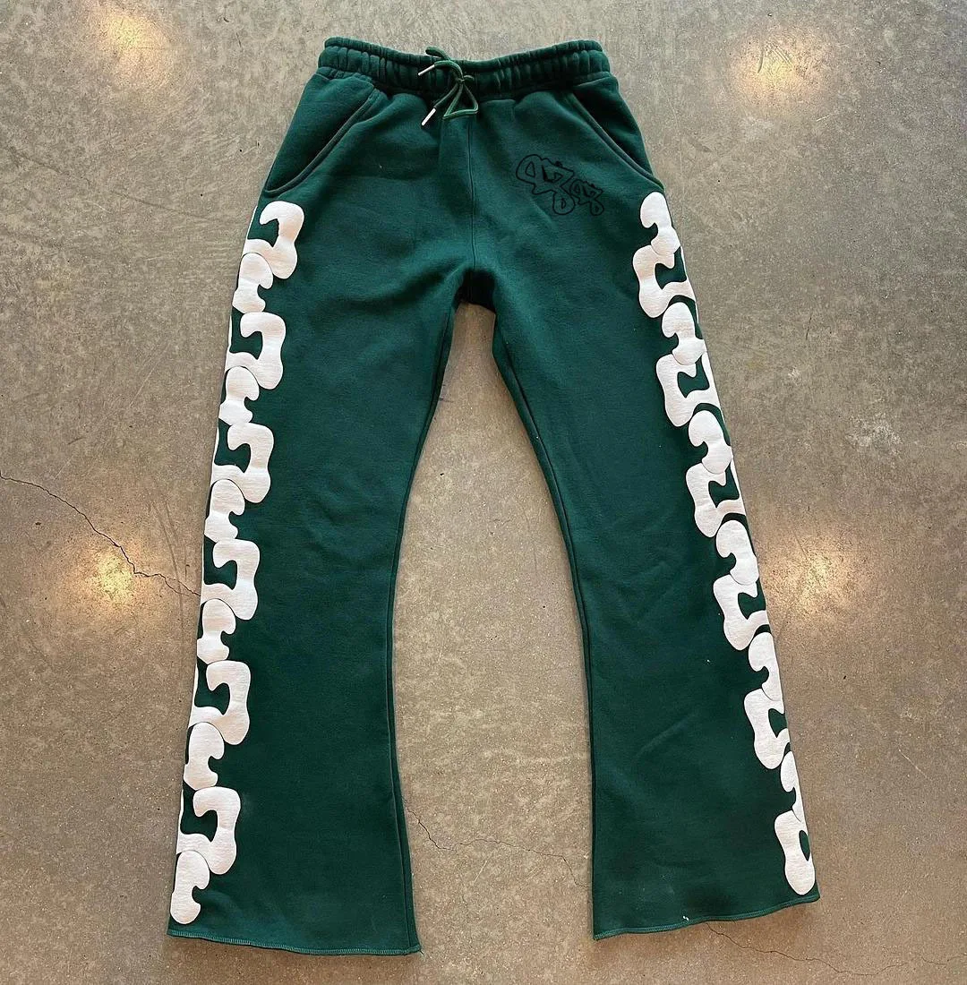 American Harajuku Letter print straight trousers hip-hop letters winter thickened loose y2k casual pants sweatpants women Men