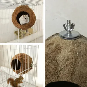 Natural Shell De Coco Hanging Bird House toy, Parrot Reproduction Nest, Periquit Lizard Agaporni Finch Hamster 10 Main Sales Cage Cage - №7
