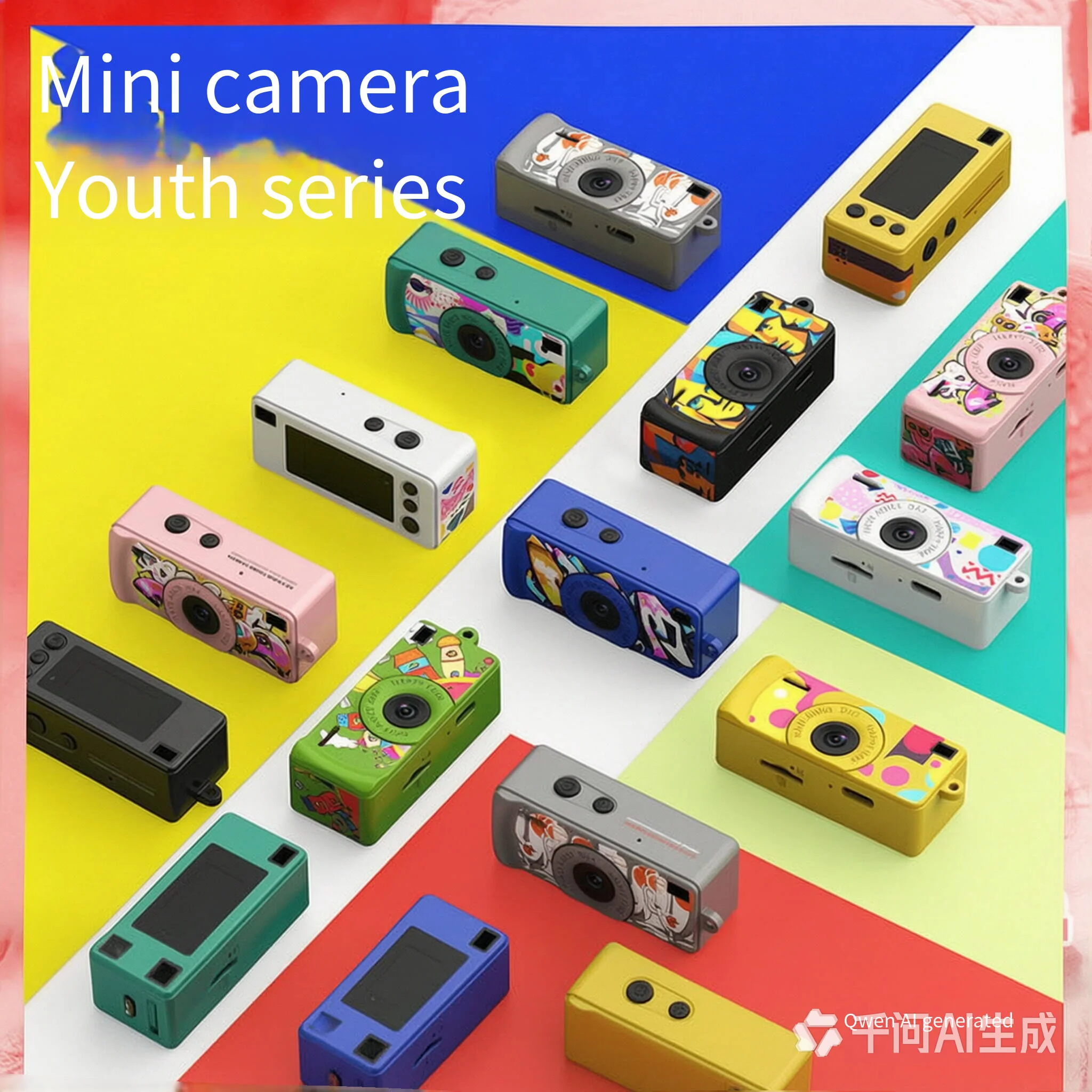 Mini Retro Camera 1080P HD Photo & Video, Portable Keychain Gadget for Students & Trendsetters, Includes 32GB Memory Card