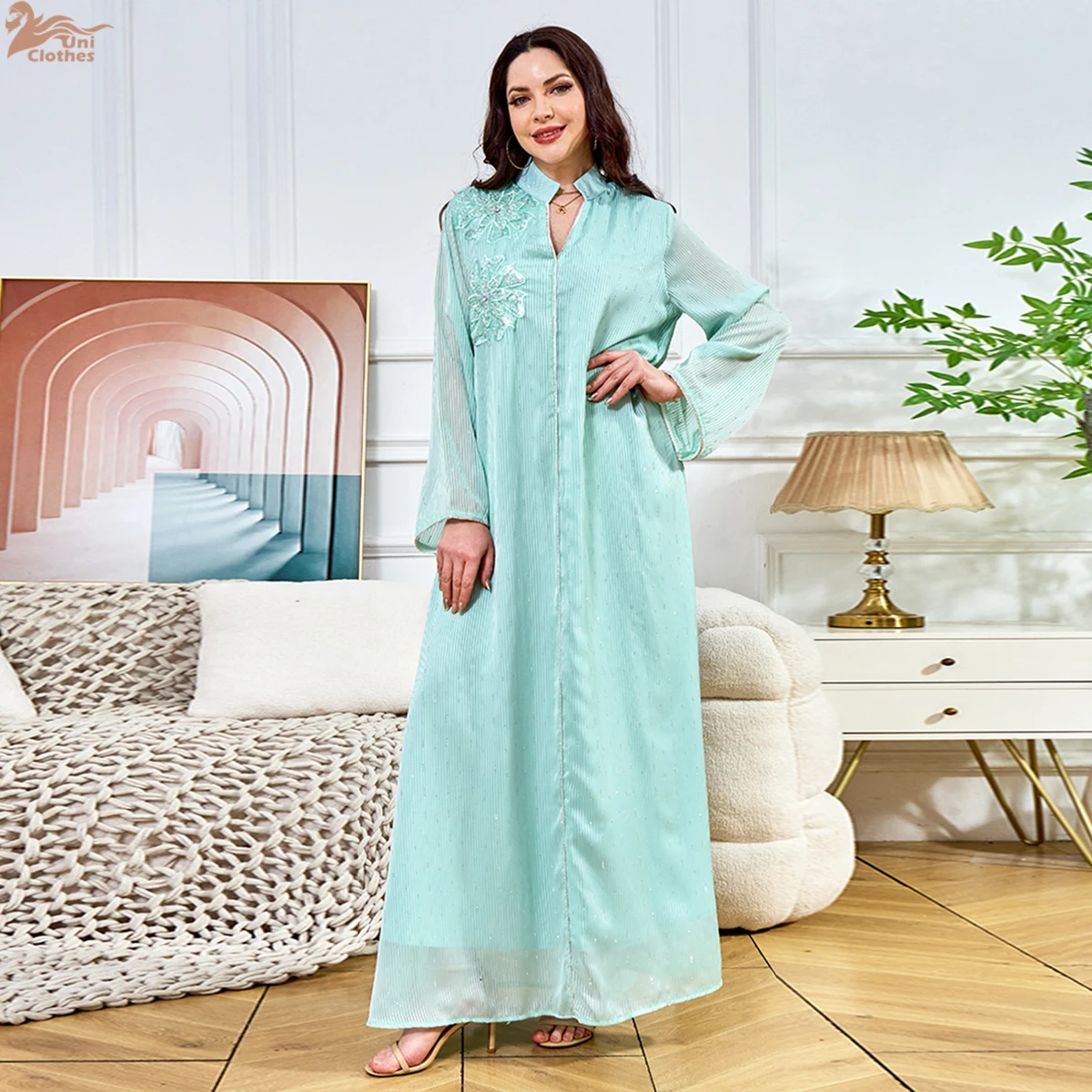 

Eid Muslim Dresses Jalabiya Women Party Abaya Arab Long Robe Diamonds Kaftan Saudi Islam Vestidos Ramadan Morocco Dubai Abayas