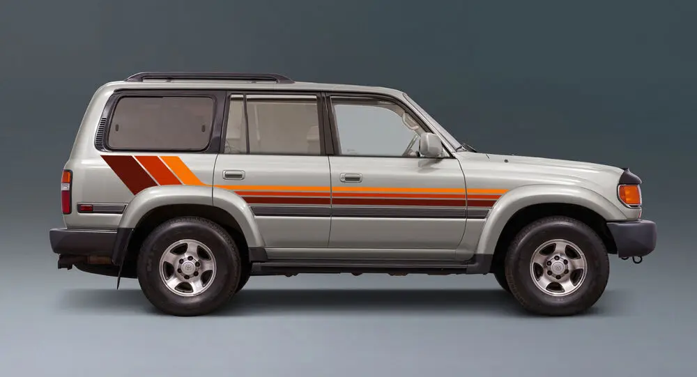 ملصقات السيارات لتويوتا لاند كروزر FJ80 1994-1997 تعديل الجسم مخصص الرياضة موضة شارات الفينيل