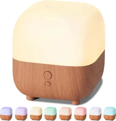 5-in-1 Essential Oil Diffuser, 150ml Mini Aromatherapy Humidifier with 8 LED Colors, Type-C, Quiet for Home Office