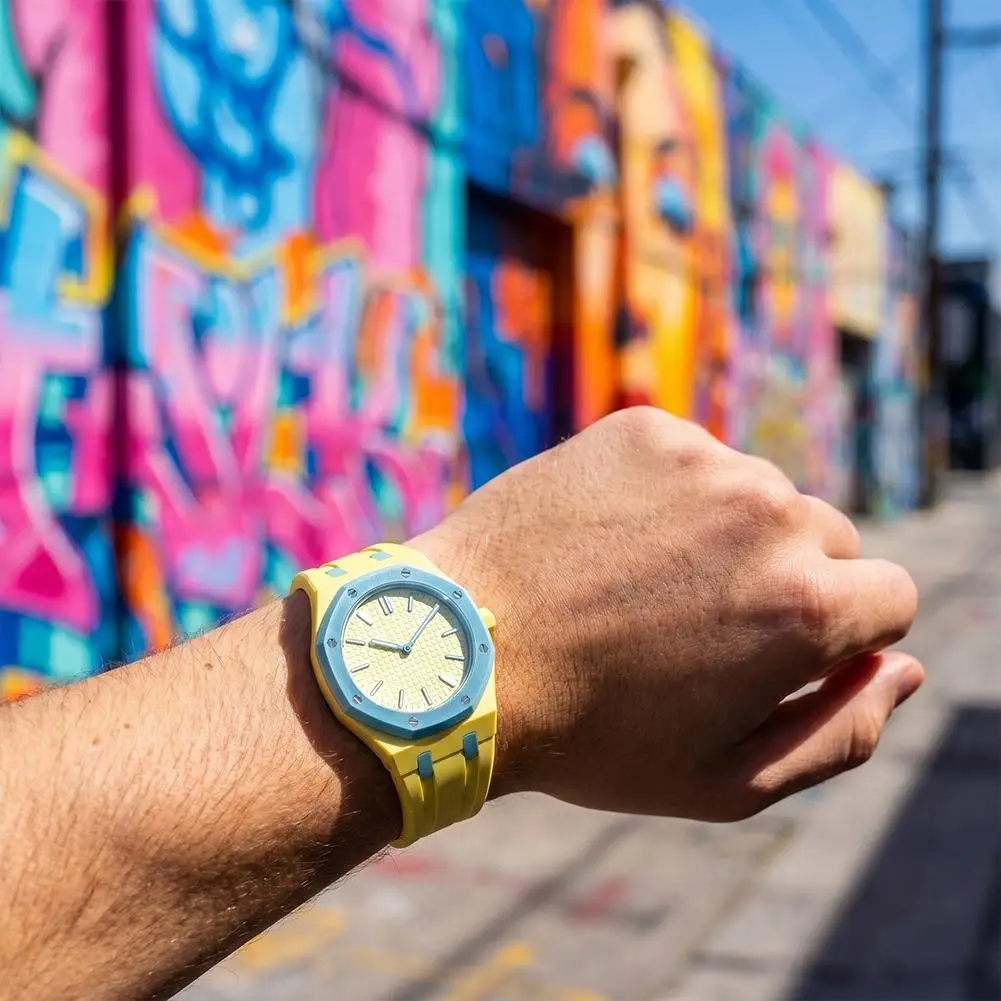 For Swatch Royal P Silicone Watch Strap One Piece Sweatproof Wristband 56 to 85 Inch for Fitness Commuting Daily Casual Wear