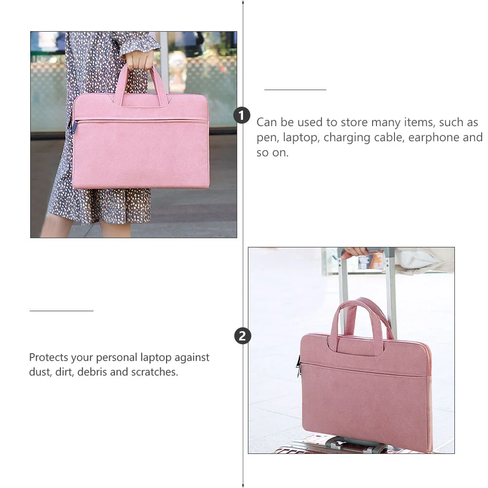 

13.3 Inch Laptop Bag Durable PU Material 14 Inch Covers Tablet Storage Pouch Notebook Carrying Case Dustproof Scratch Resistant