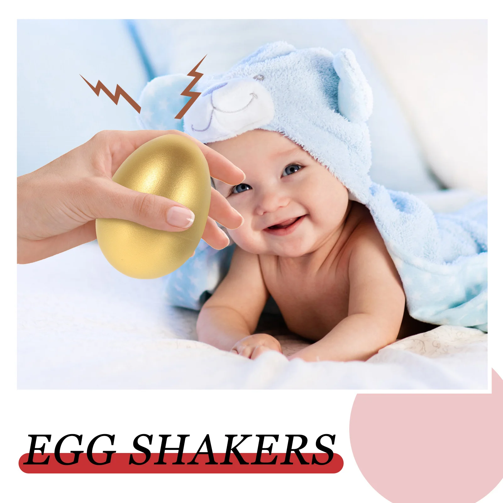 

2Pcs Kids Egg Shakers Musical Sand Eggs Drop Resistant Early Educational Instruments Baby Sand Bells Pleasant Sound