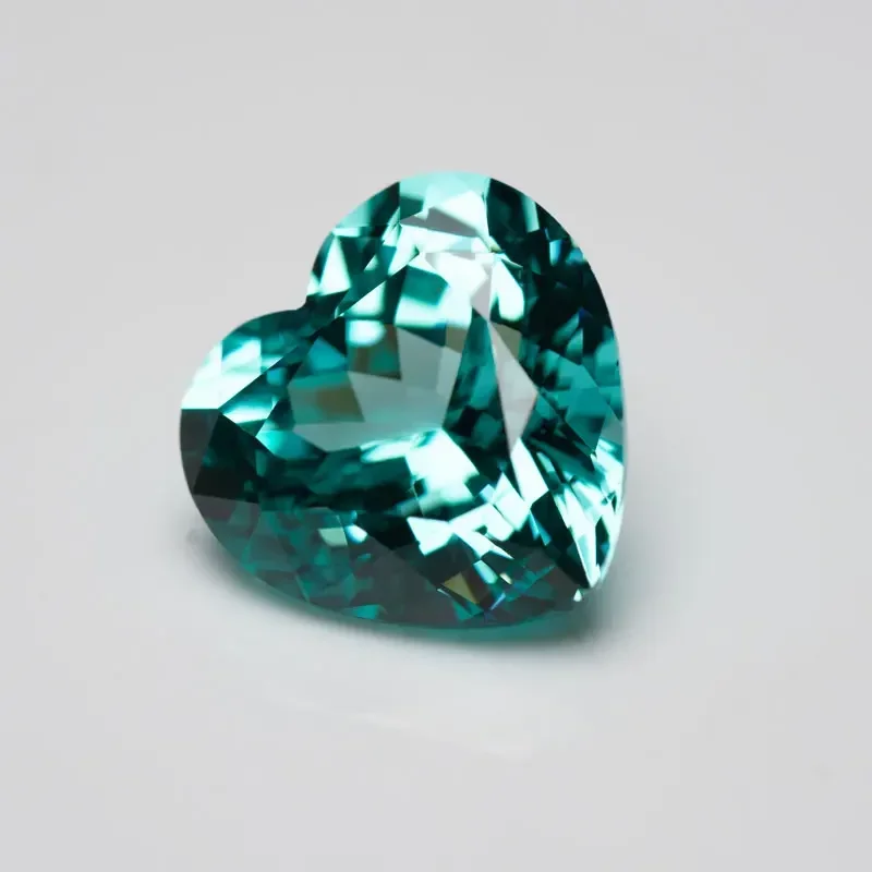 مختبر نمت الياقوت Paraiba على شكل قلب VVS1 السحر Diy بها بنفسك مواد صنع المجوهرات المتقدمة شهادة قابلة للاختيار