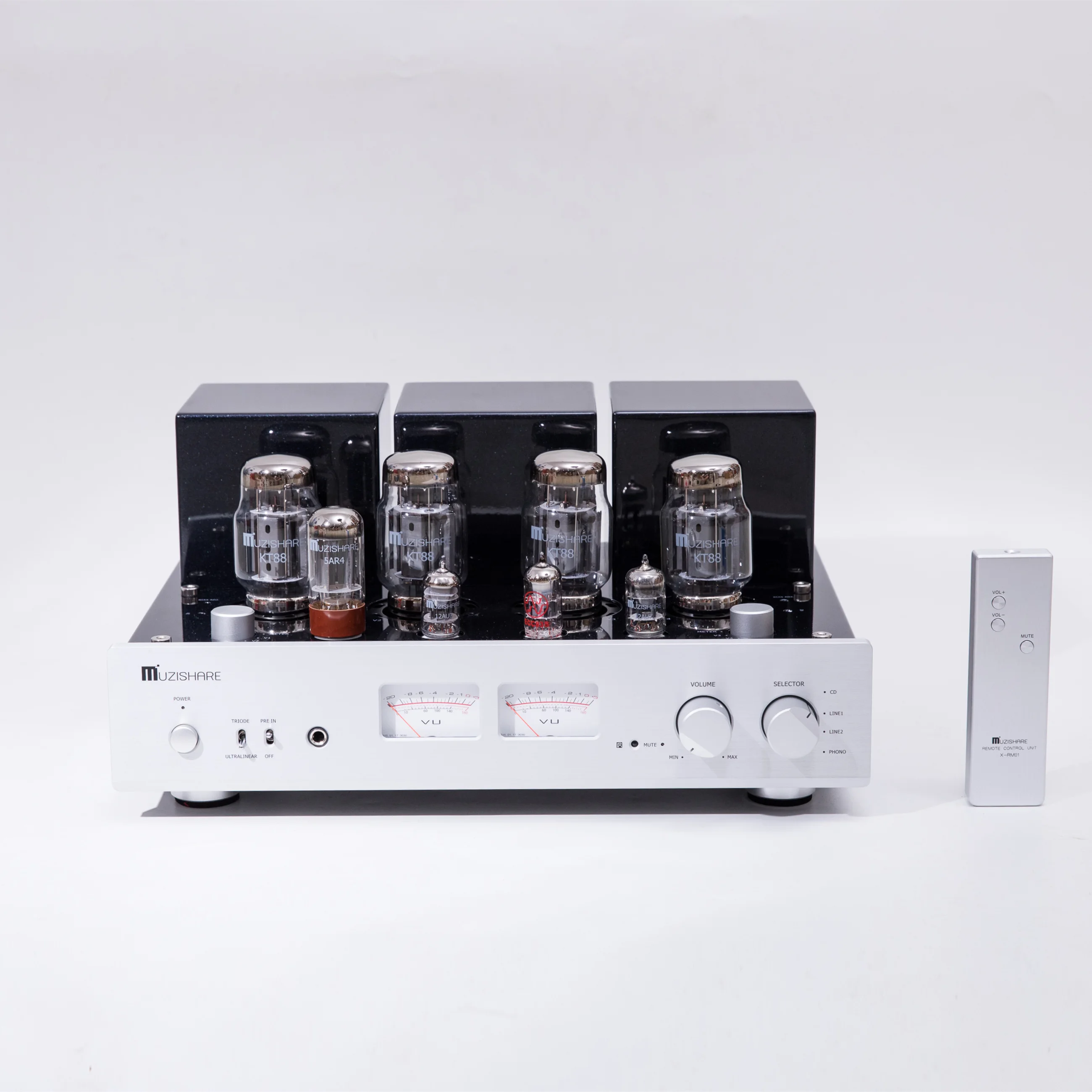 Muzishare X7 KT88 x4 Integrated Tube Amplifier& Power Amp MM Phono&Headphone Double High Pressure Rectification