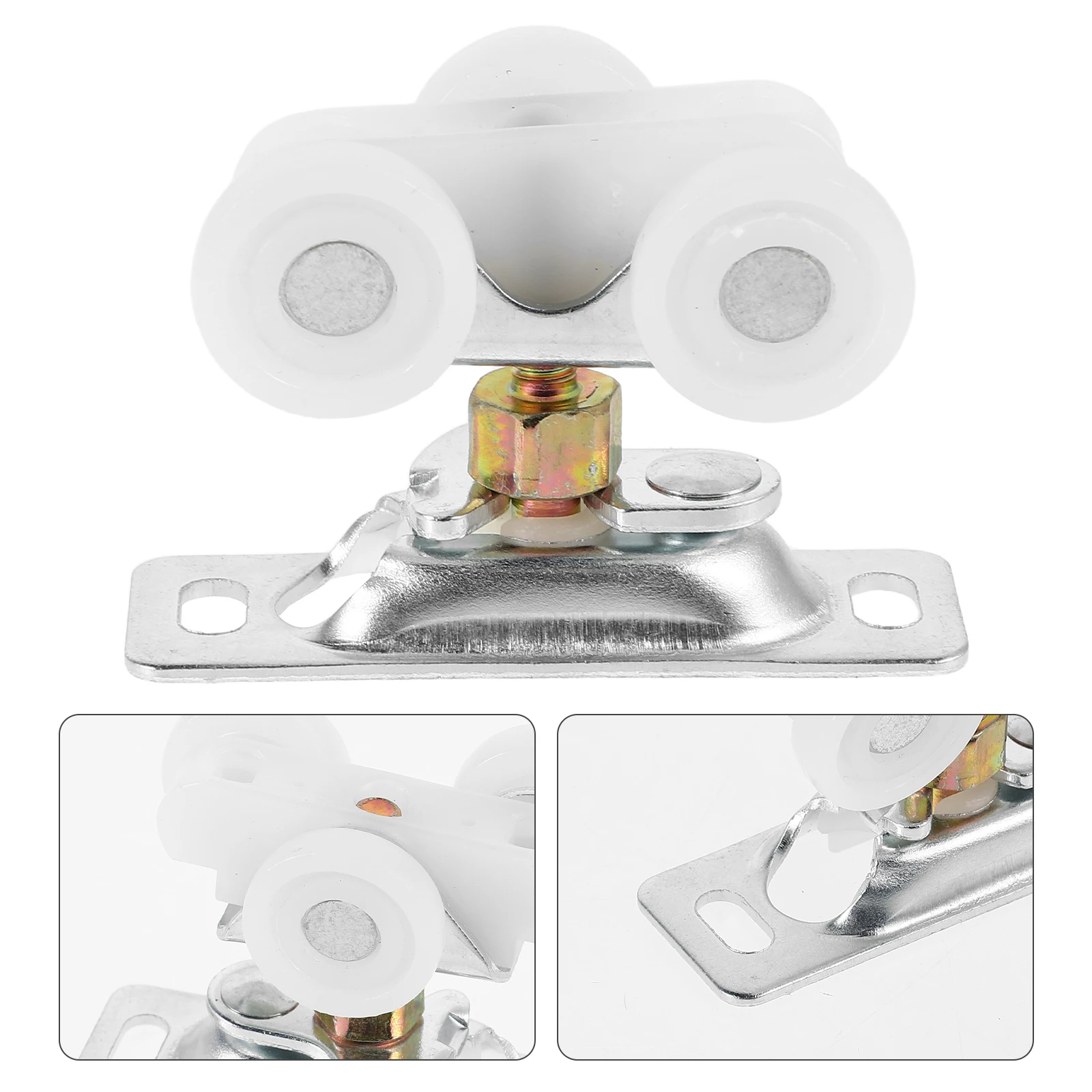

1 Set Sliding Track System For Rvs Camper Heavy Duty Floor Roller Wheel Assembly Hardware Smooth Durable Easy Installation Space