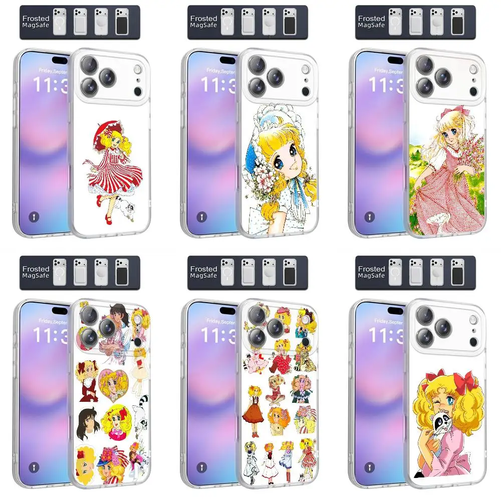 

Cartoon Girl Candy Candy Phone Case For iPhone 17,16,15,14,13,12,11,Pro,Max,Plus,E,Air,Mini Magnetic Magsafe Frosted Clear