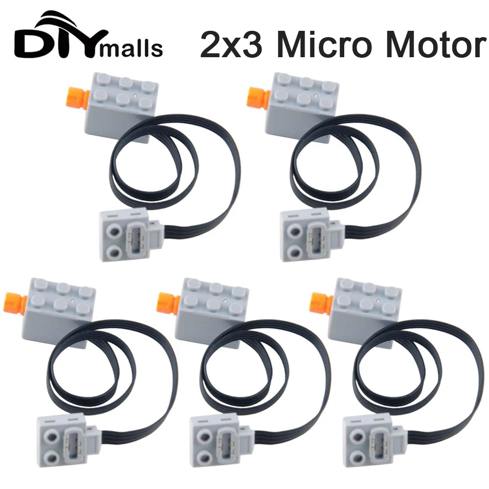 5PCS 43362c01 2986 2X3 Micro Mini Motor Tech MOC Customized Parts Compatible with Legoeds Building Blocks Power Functions