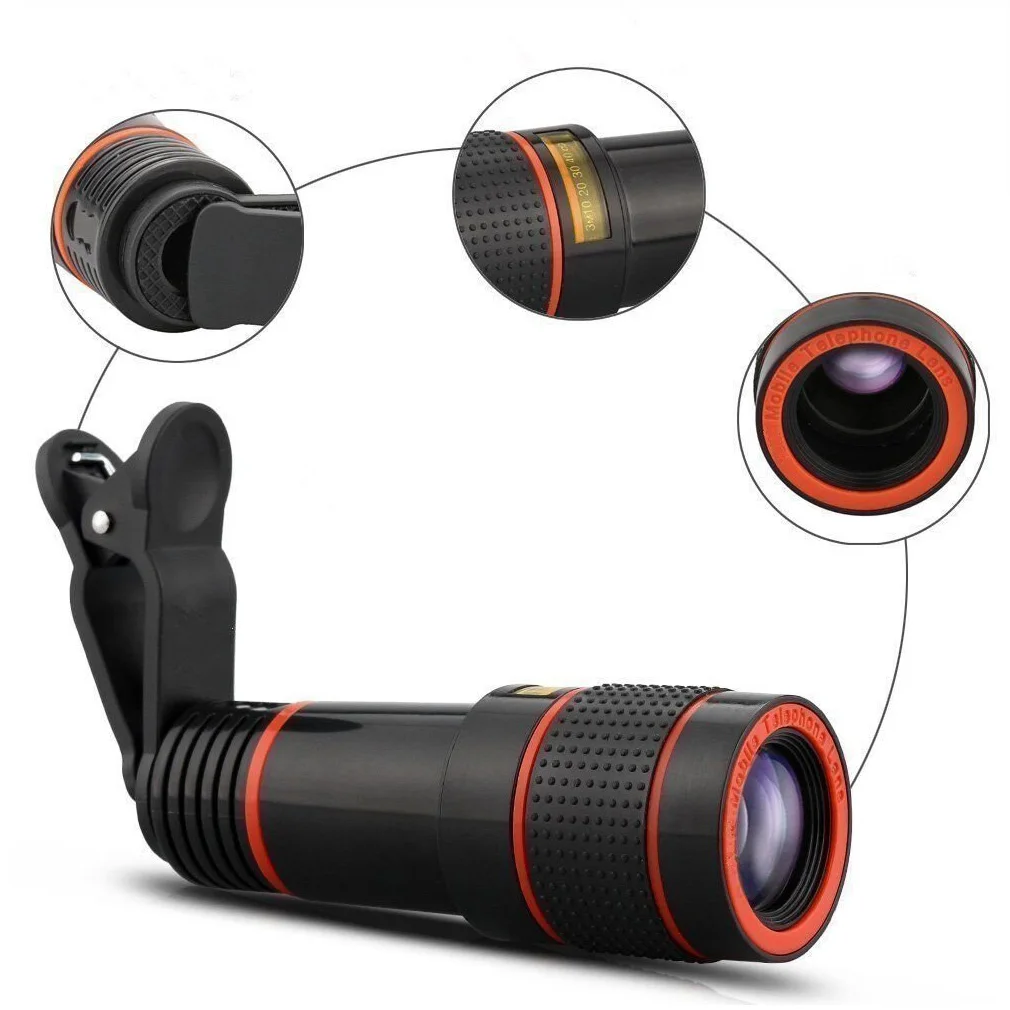 8,12 Time Telescope Mobile Phone Telephoto Lens Exquisitely Designed HD Camera Zoom External Phone Lens Dropshipping Wholesale