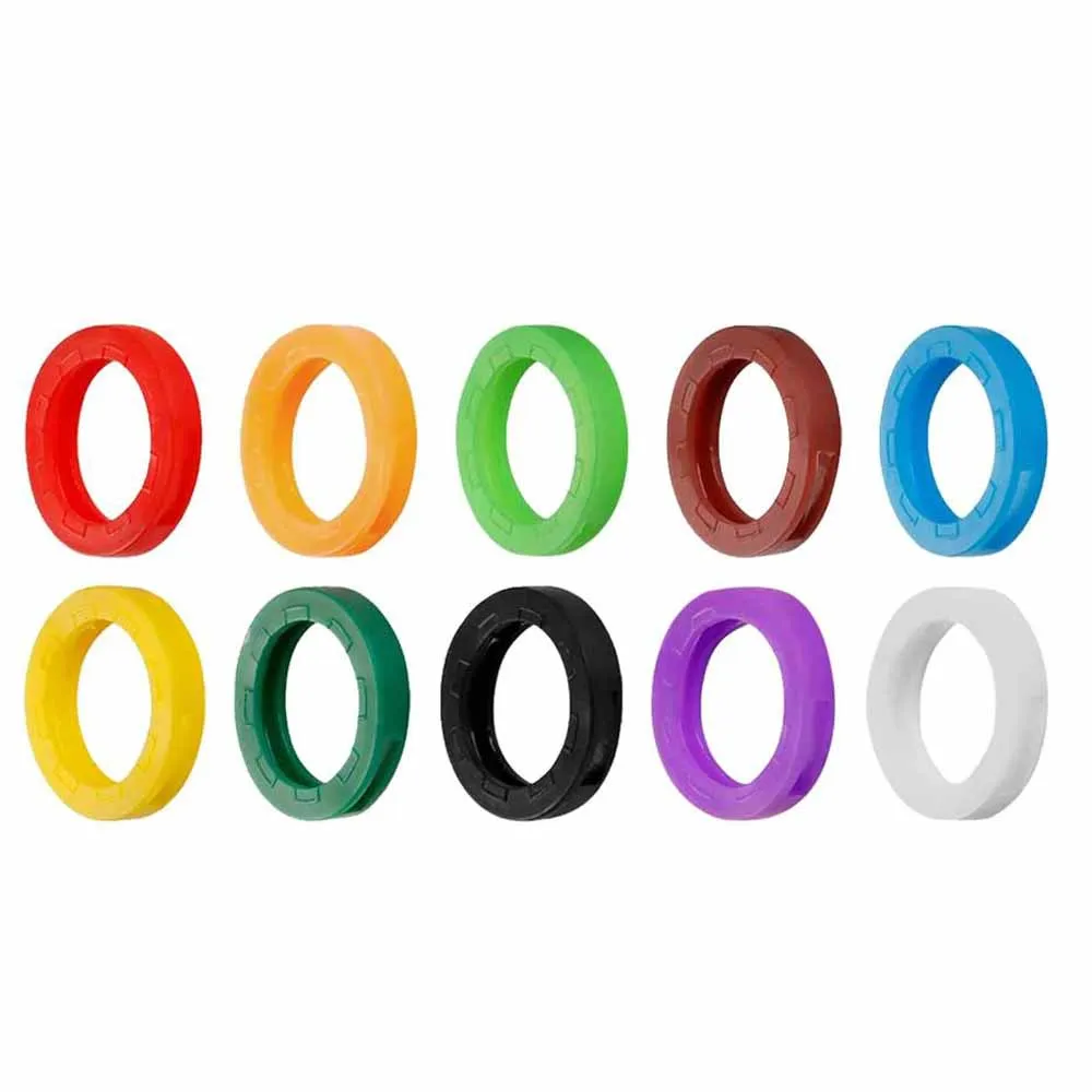 40 Pcs Key Covers Keys Locks Cap Multicolor Elastic Keyring Case Key Protector Markers Key Accessories
