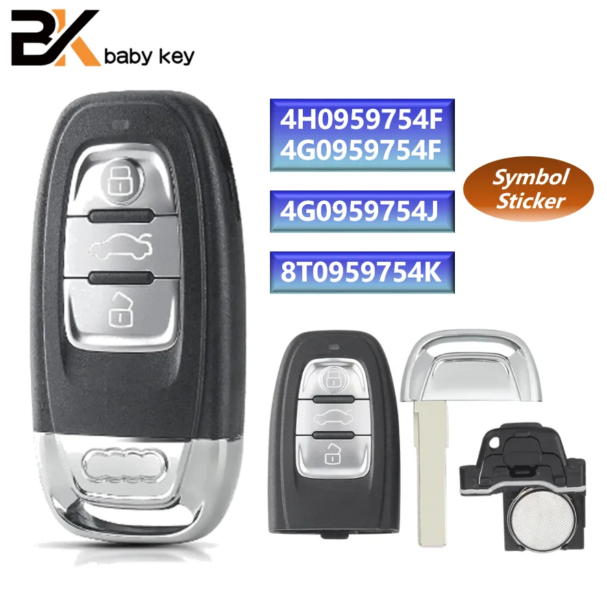 BB Key Shell for Audi A4 A5 A6 A7 S5 2010 2011 2012 2013 2014 2017 2018 4G0959754F/4H0959754F/4G0959754J/8T0959754K