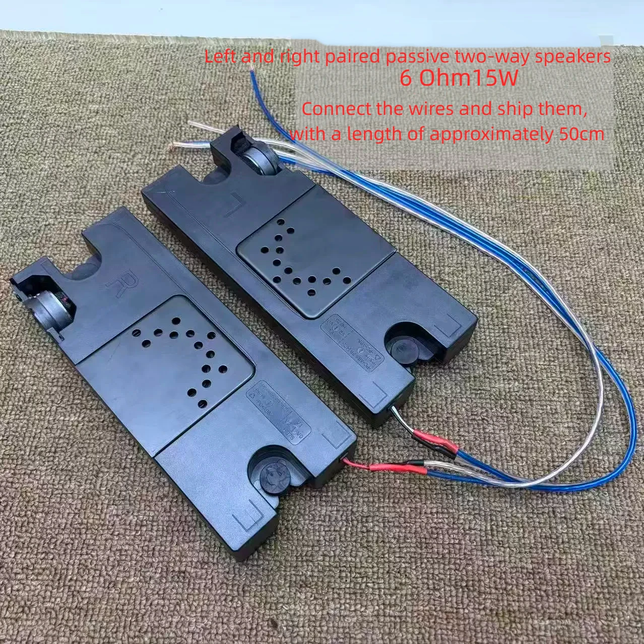 GHXAMP For LG TVs 2-Way Passive HiFi Desktop Speakers, Tweeter & Woofer 6ohm 15W