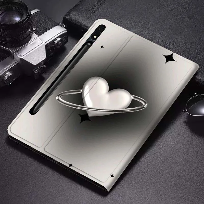 

Art Love Heart Gradient Color For Samsung Galaxy Tab S6 S7 S8 S9 S10 FE Plus Lite Soft Flexible Support Tablet Case Gift