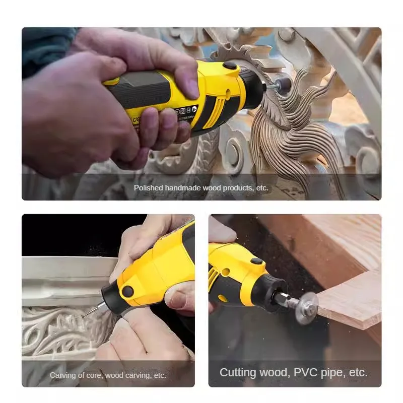 Deli DIY Adjustable Speed Flexible Shaft Electric Grinding Jade Grinding Machine Carving Digital Display DL-DM03-W2