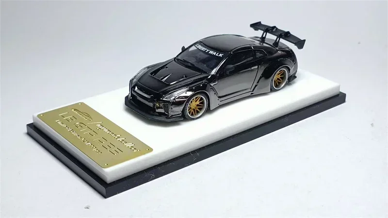 Modelo recoger MC 1:64 LBWK GTR R35 1,5 camaleón cromado/gris modelo de coche fundido a presión