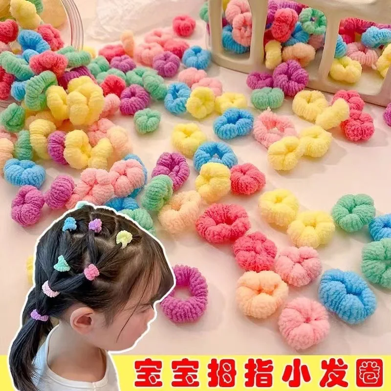 Children's Colored Rubber Band Headband Baby Size Thumb Strap Headband Cute High Elasticity Headband Does Not Damage Headwear