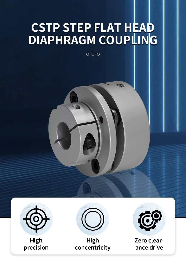 CSTP-Kupplung Stufe Flachkopf Membrananschluss Servomotor Kupplungshülse Flanschkupplung CSTP-39X34.5 CNC-Fahrteile – Detail 1