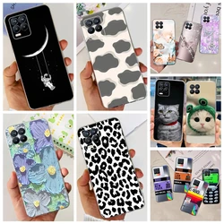 For Realme 8 Case Flower Fashion Cat Cute Cover Coques For Realme 8 Pro Phone Cases Cover Realme8 5G Realme 8i Fundas Soft Capa
