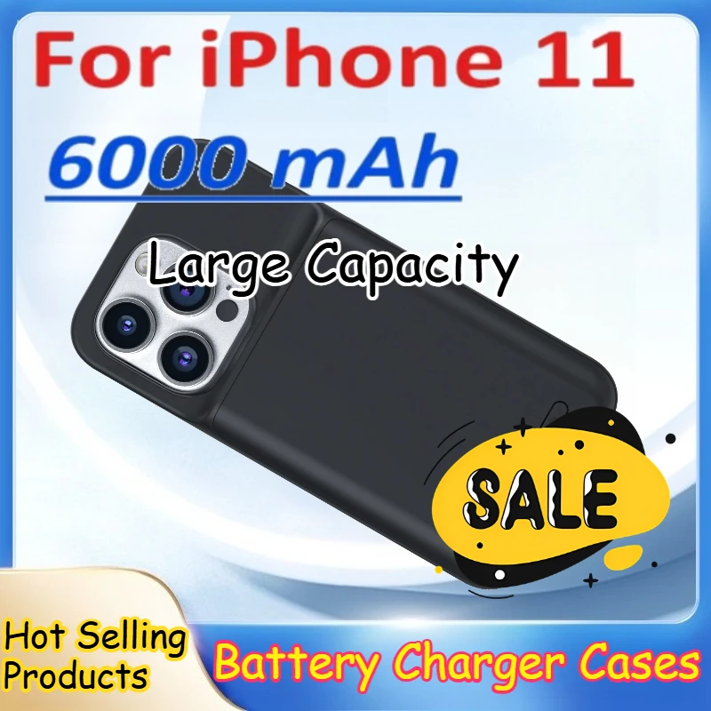 

Mobile Phone Accessories for IPhone 11 Extenal 6000mAh Battery Charger Cases Battery Power Bank