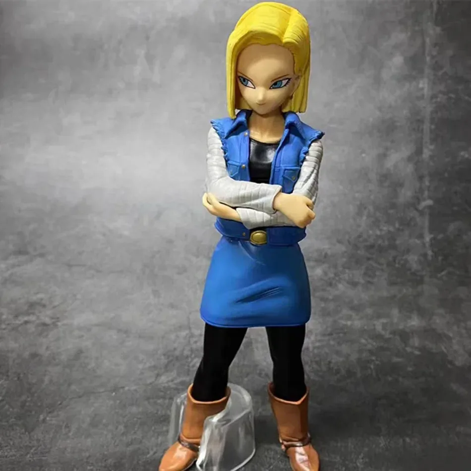 24cm Anime Dragon Ball Z Android 17 18 Figur Android 18 PVC Action figuren Sammlung Modell Spielzeug für Kinder Weihnachts geschenke