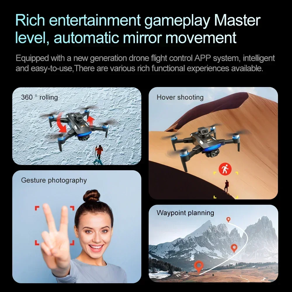 M6 Drone Professional 8K Camera 5G WIFI FPV Drone with Screen Remote Control Drone Obstacle Avoidance Aerial Quadcopter Toy