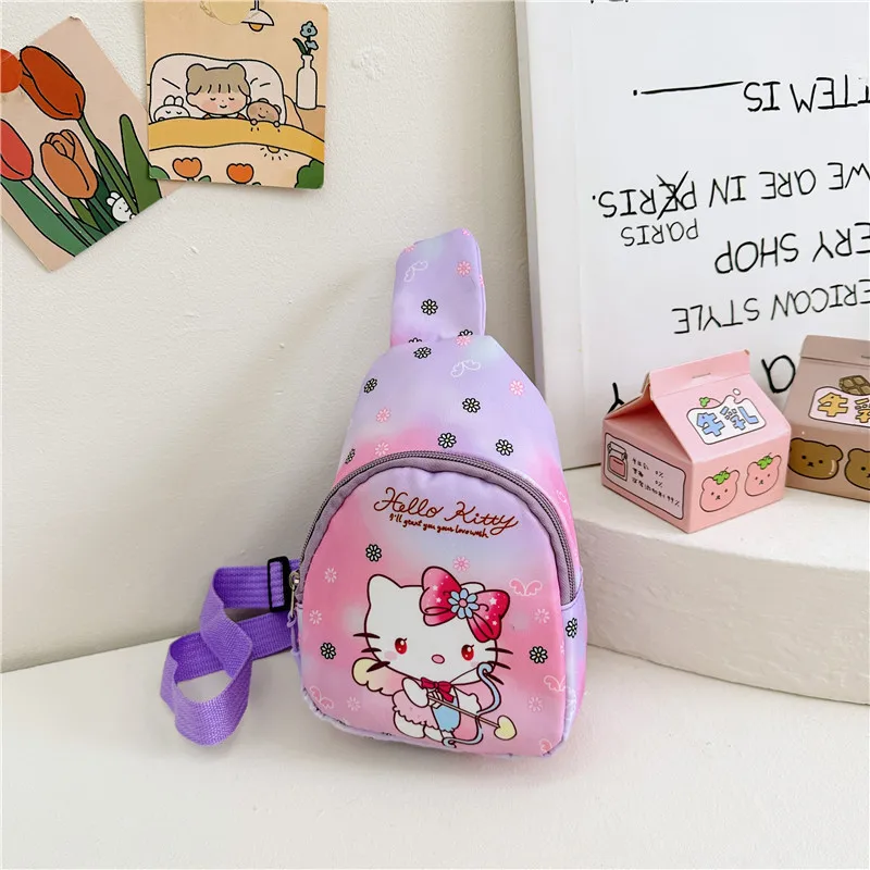 2023 Sanrio Crossbody Bag Kawaii HelloKitty Kuromi Cinnamoroll New Children\'s Cartoon Zero Wallet Cute Girl Shopping Storage Bag