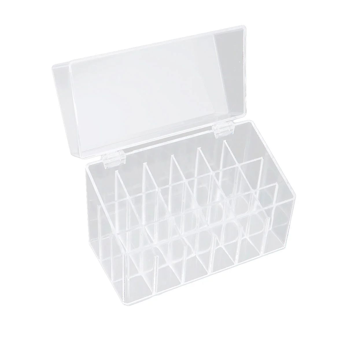 

1Pcs Transparent Lipstick Storage Box 18 Slots Dustproof Organizer Makeup Display Case for Women Lipstick Storage Box with Flip