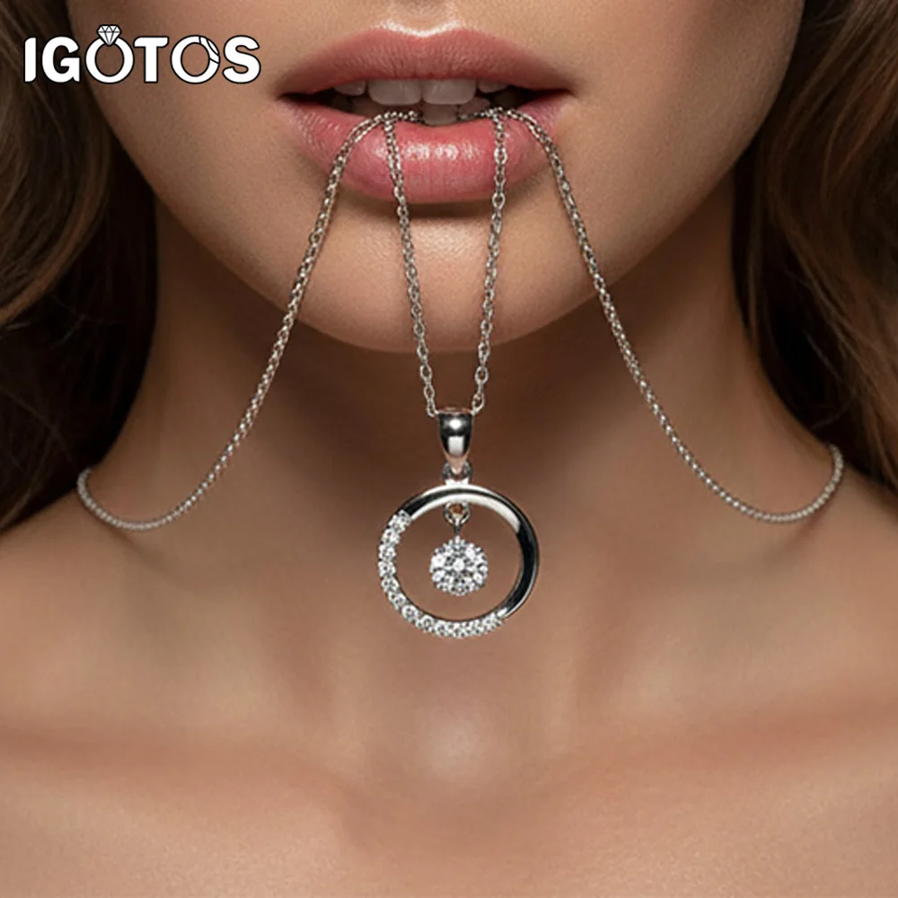 

Ожерелье с подвеской из муассанита 0,5 карата для женщин, D VVS, лабораторный бриллиант, свадебная цепочка на шею, подарок, стерлинговое серебро 925, ювелирные изделия